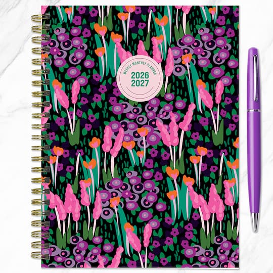 July 2026 - June 2027 Buds & Blooms Medium Weekly Monthly Planner